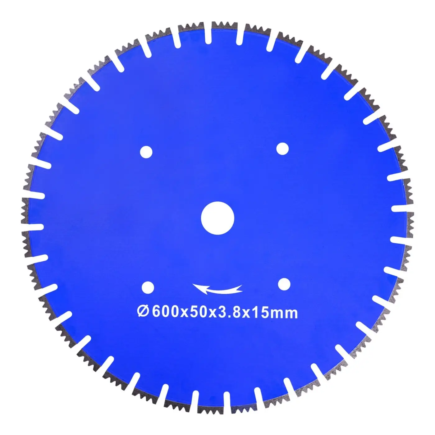 600mm brick saw blade with turbo segments for fast cutting in AAC blocks and lightweight porous concret
