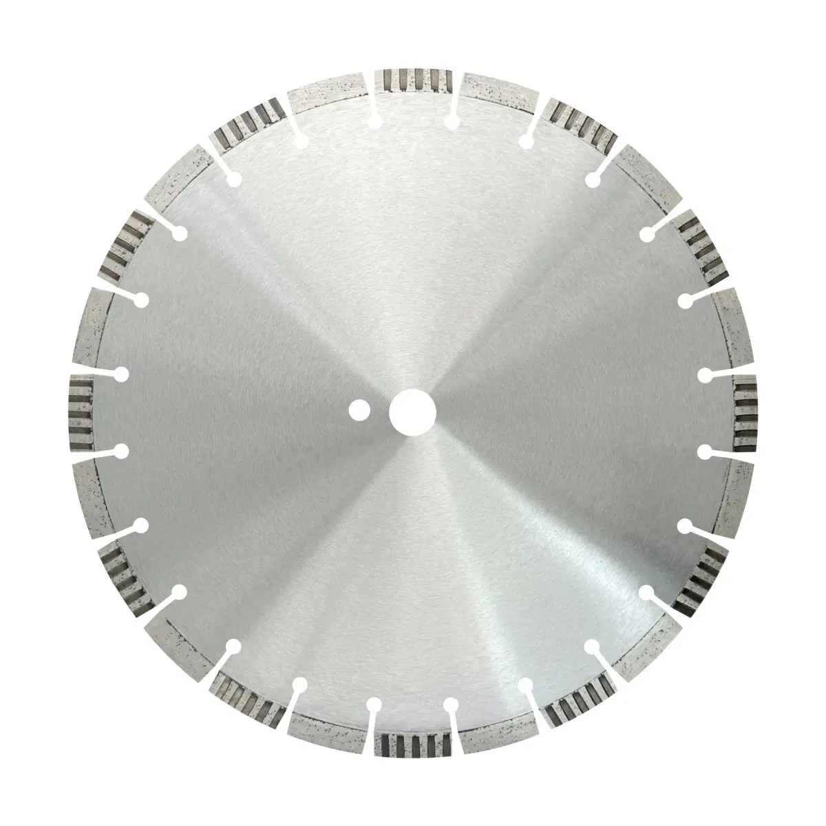Reinforced concrete saw blade built with silver steel core and high-density diamond segments